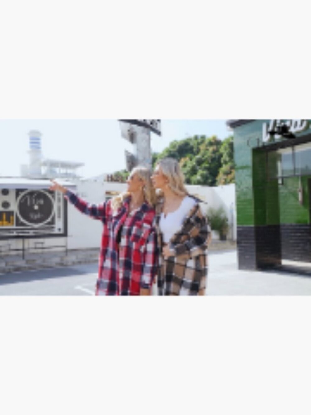 Polyester Plaid Shacket Jacket Long Corduroy Button Down Trench Coat - Picture 6 of 7